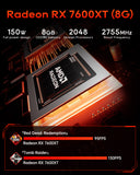 AOOSTAR GODZ AMD Ryzen 7 7435HS+AMD Radeon RX 6600LE(8G) ミニゲーミングPC