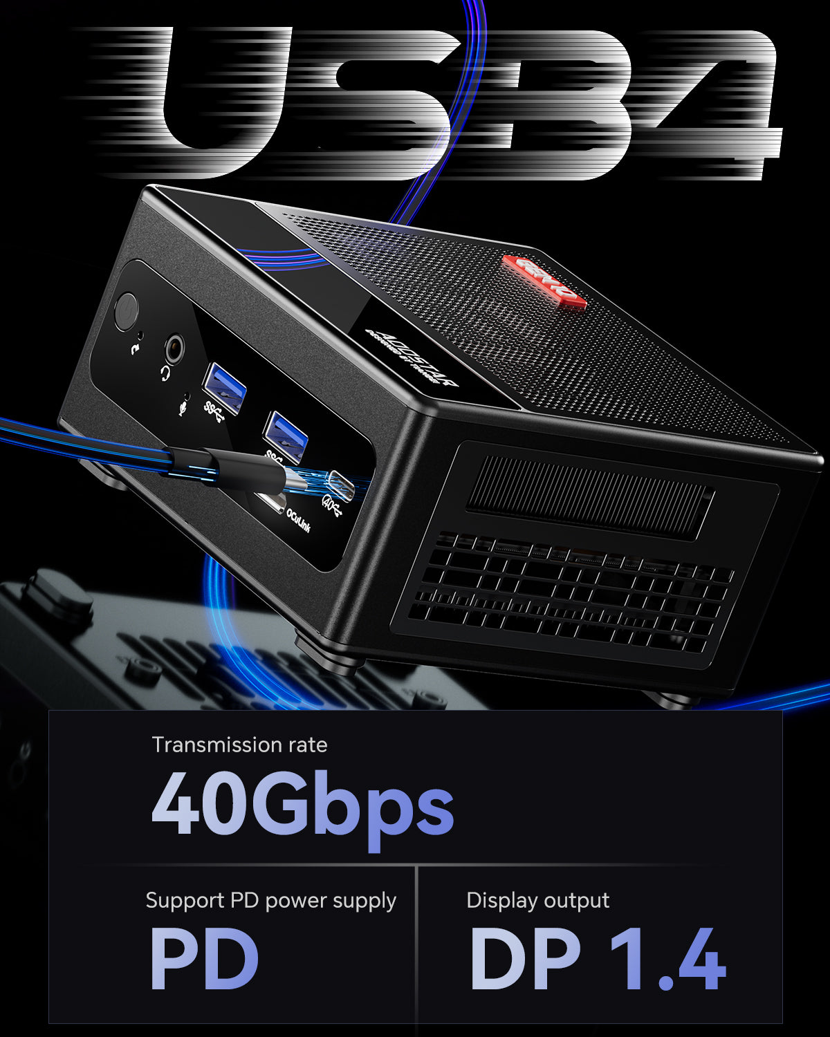 AOOSTAR GEM10 AMD Ryzen 9 7940HS Mini PC with WIN 11 PRO/ 3* NVME/Oculink/2*2.5G LAN
