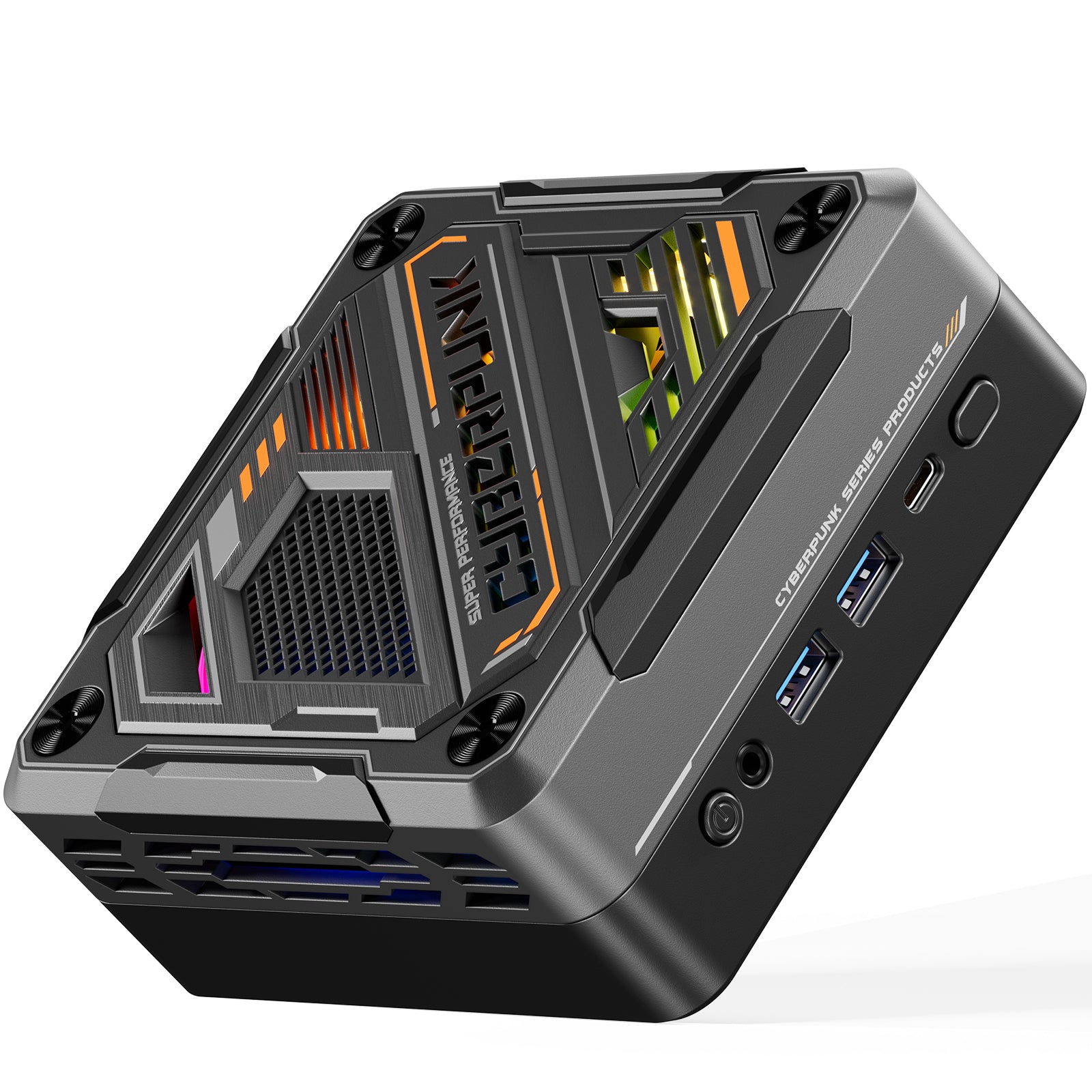 AOOSTAR GOD57 Cyber AMD Ryzen 7 5700U RGB Mini PC with 8C/16T.up to  4.3GHz）with Windows 11 PRO DDR4 16GB/32GB + 512GB/1T NVME SSD