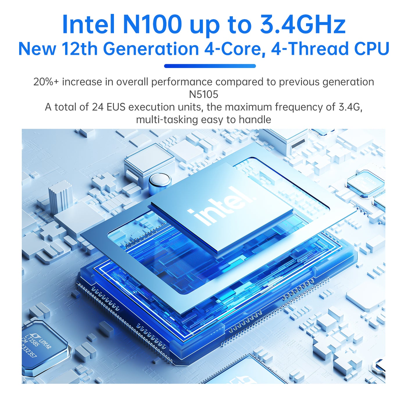 AOOSTAR N-BOX Pro Intel N100 Mini PC With LPDDR5 16G RAM M.2 SSD W11 PRO 2.5G LAN Full-featured Type-C Port