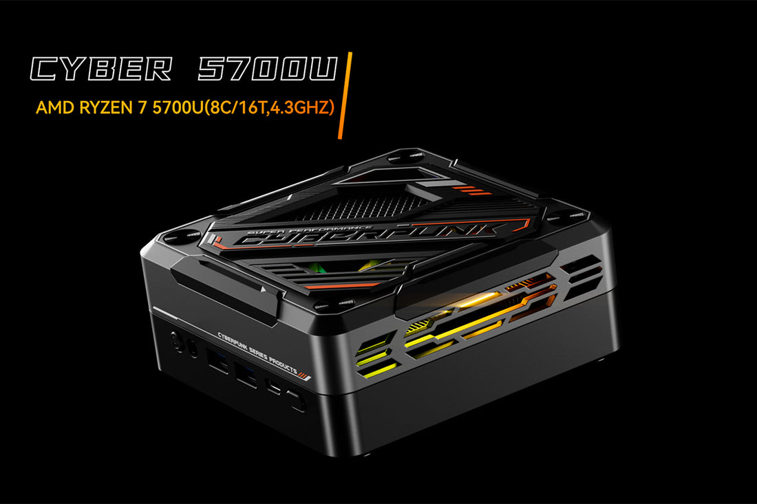 AOOSTAR GOD57 Cyber RGB AMD Ryzen 7 5700U Mini PC