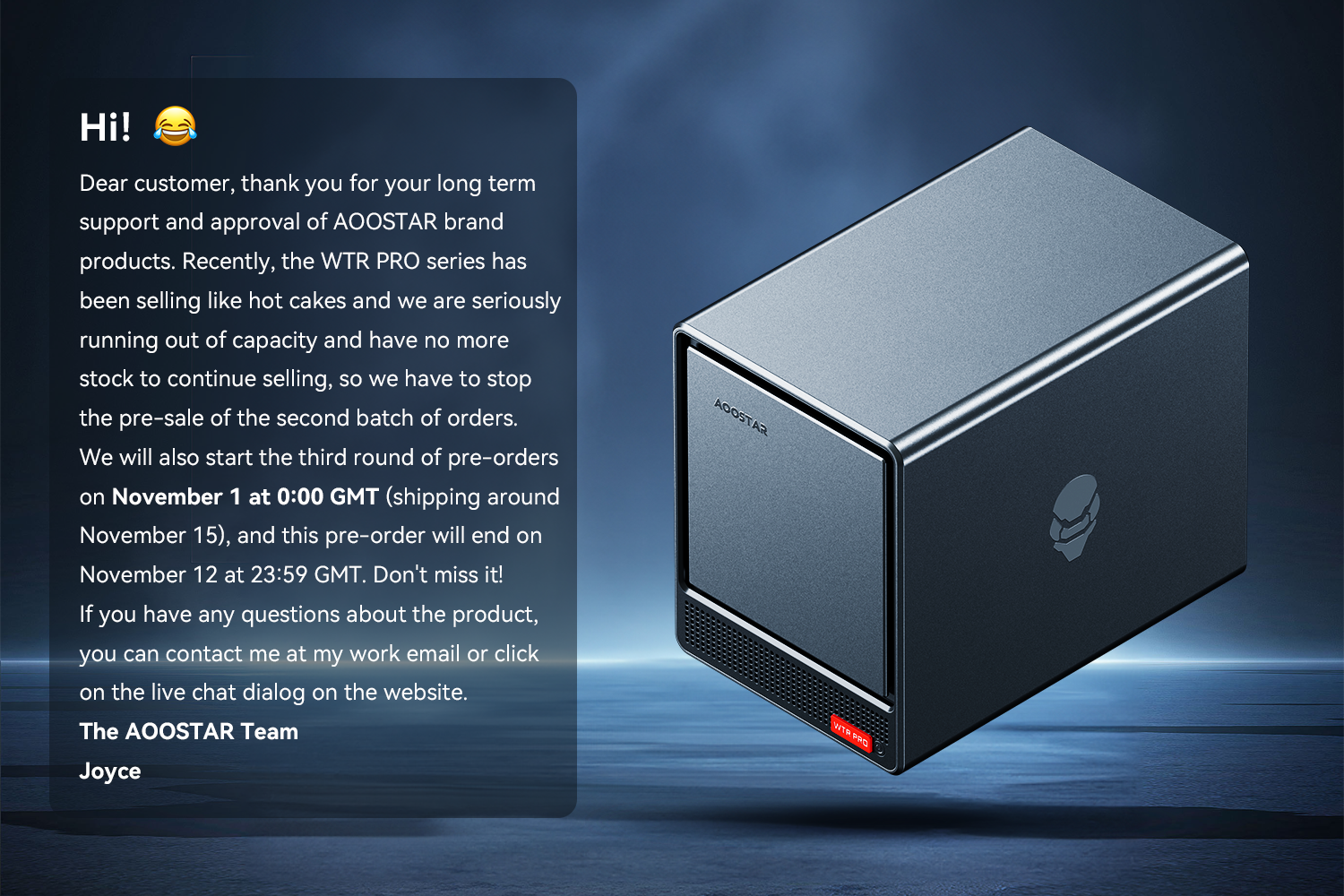 About WTR PRO Series Temporarily Out of Stock