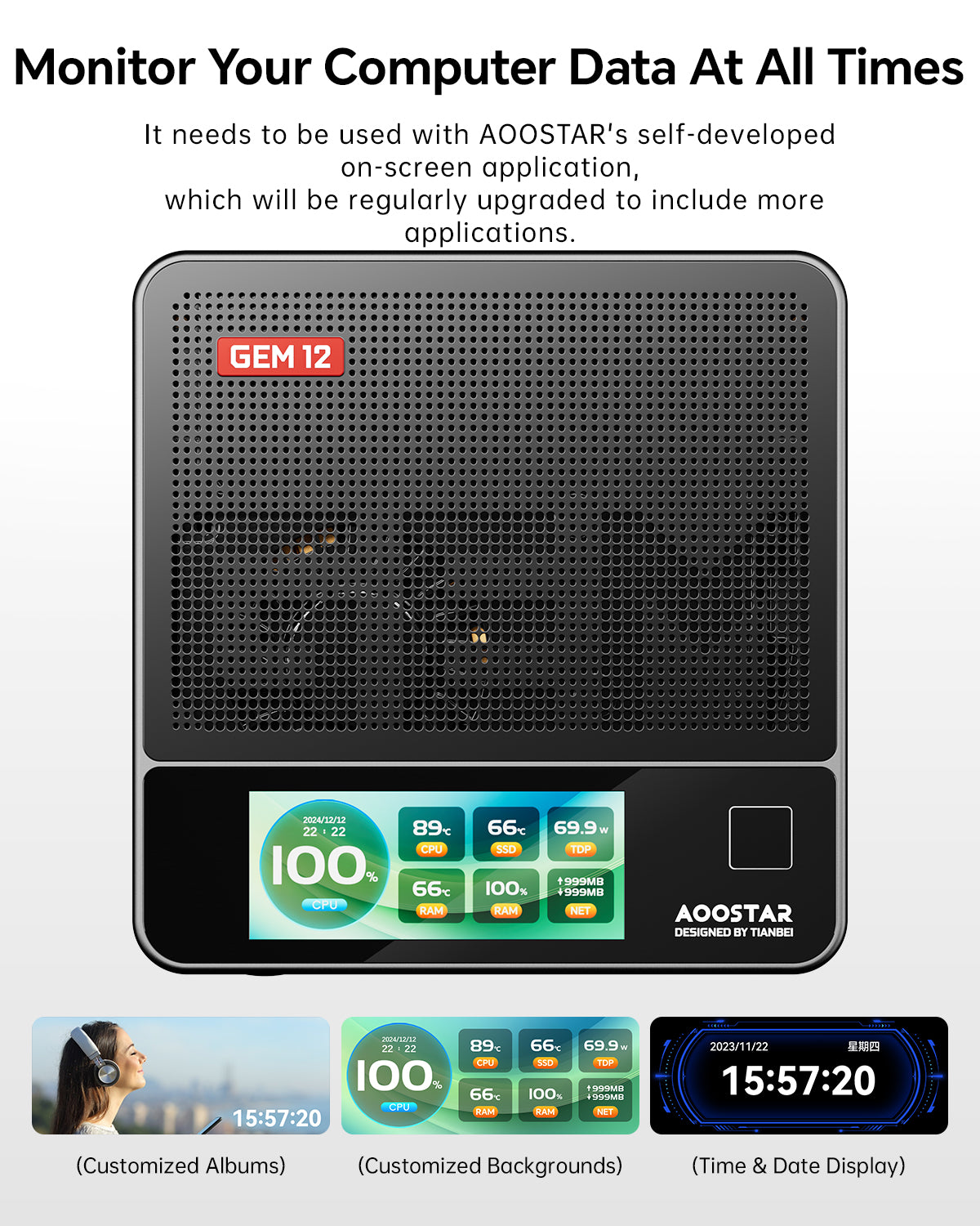 AOOSTAR GEM12 MAX ミニPC Ryzen 7 8845HS GEM12MAX_PRO_5637a206-aff7-