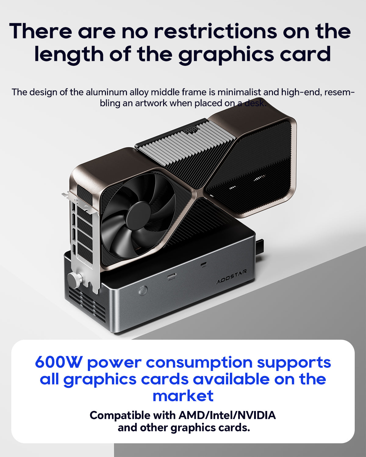 AOOSTAR eGPU ドッキングステーション 800W PSU AOOSTAR eGPU