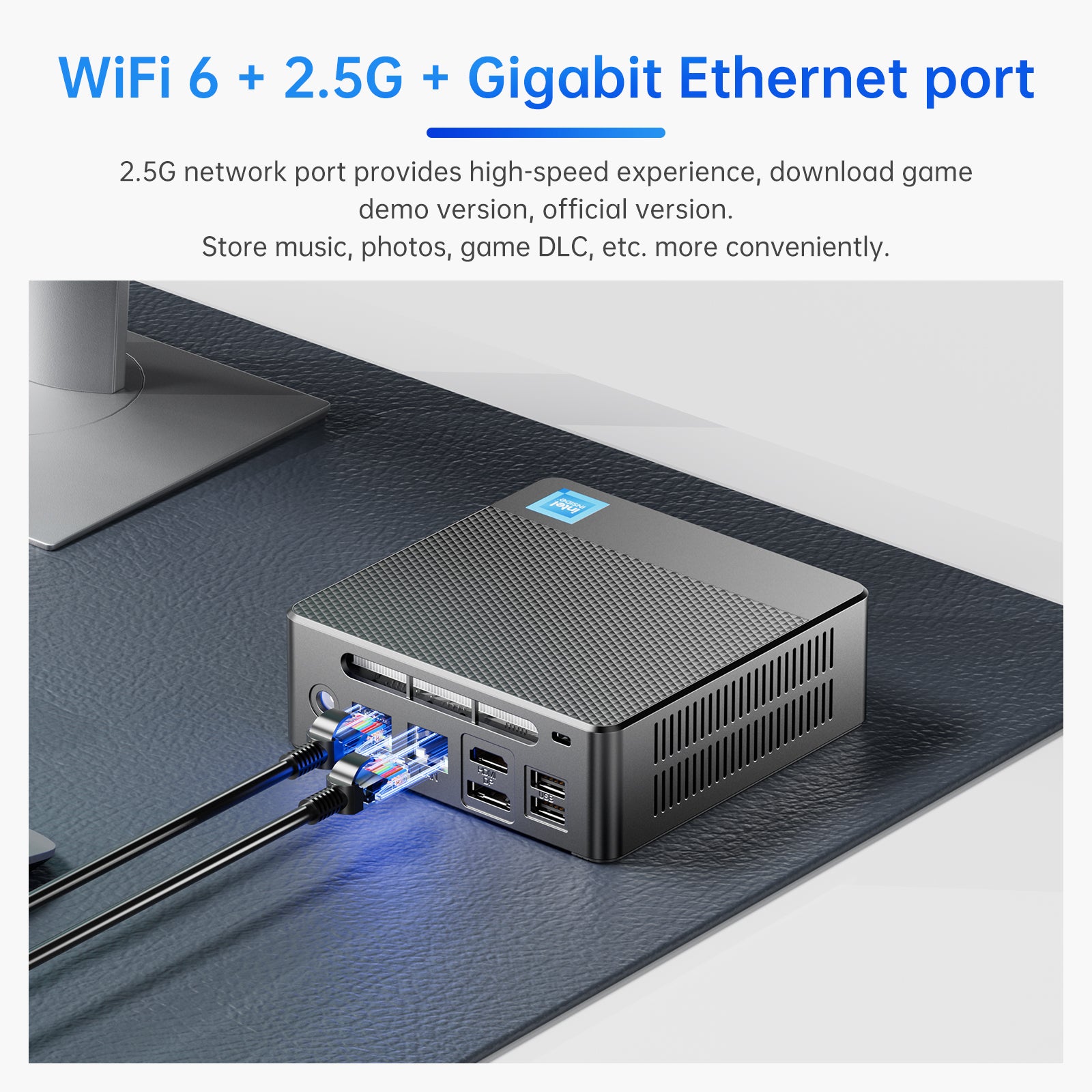 AOOSTAR N-BOX Pro Intel N100 Mini PC With LPDDR5 16G RAM M.2 SSD W11 PRO  2.5G LAN Full-featured Type-C Port