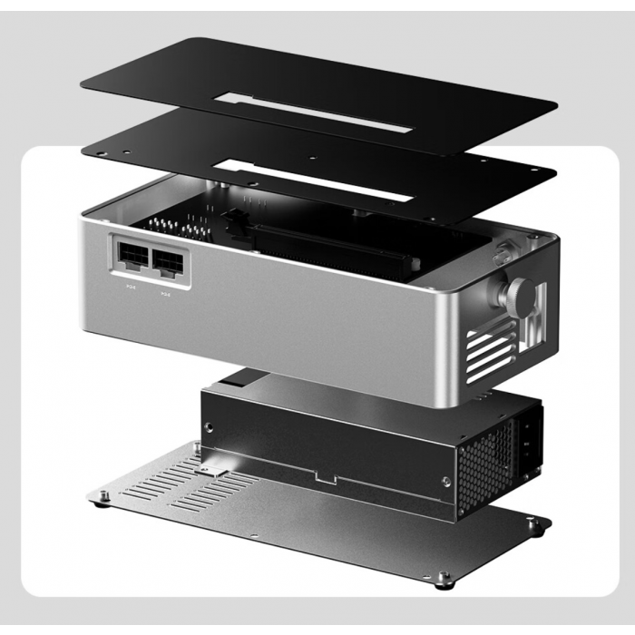 AOOSTAR AG01/ AG02 EGPU Dock with OCulink/USB4 Port，Built-in Huntkey 400W Power Supply, Supports TGX interface hot-swap