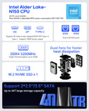 AOOSTAR R1 2 Bay 40T Storage Nas Intel N150 Mini PC